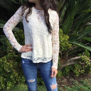 Lace Long Sleeve Top